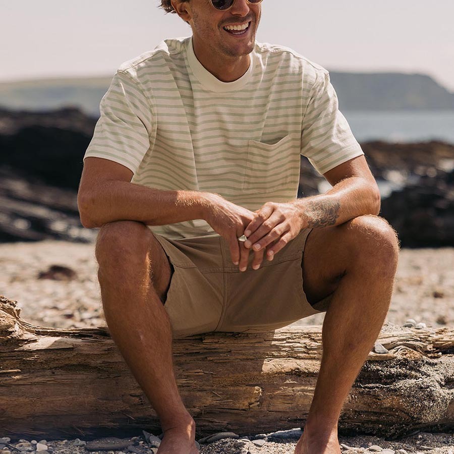 Apple Green Striped T-shirt