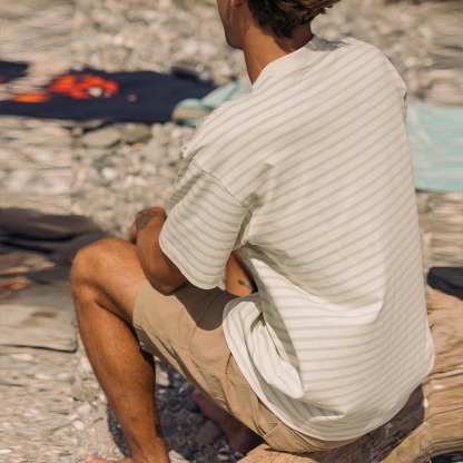 Apple Green Striped T-shirt