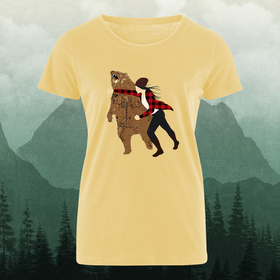 Funny Bear Punch Printed Women's T-shirt