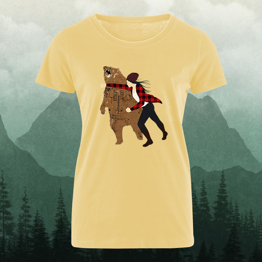 Funny Bear Punch Printed Women's T-shirt