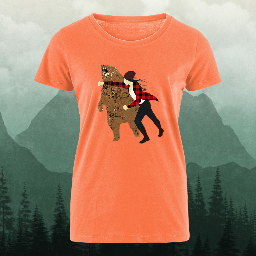 Funny Bear Punch Printed Women's T-shirt