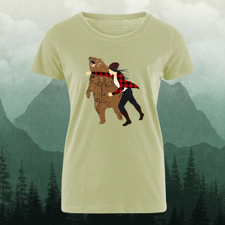 Funny Bear Punch Printed Women's T-shirt