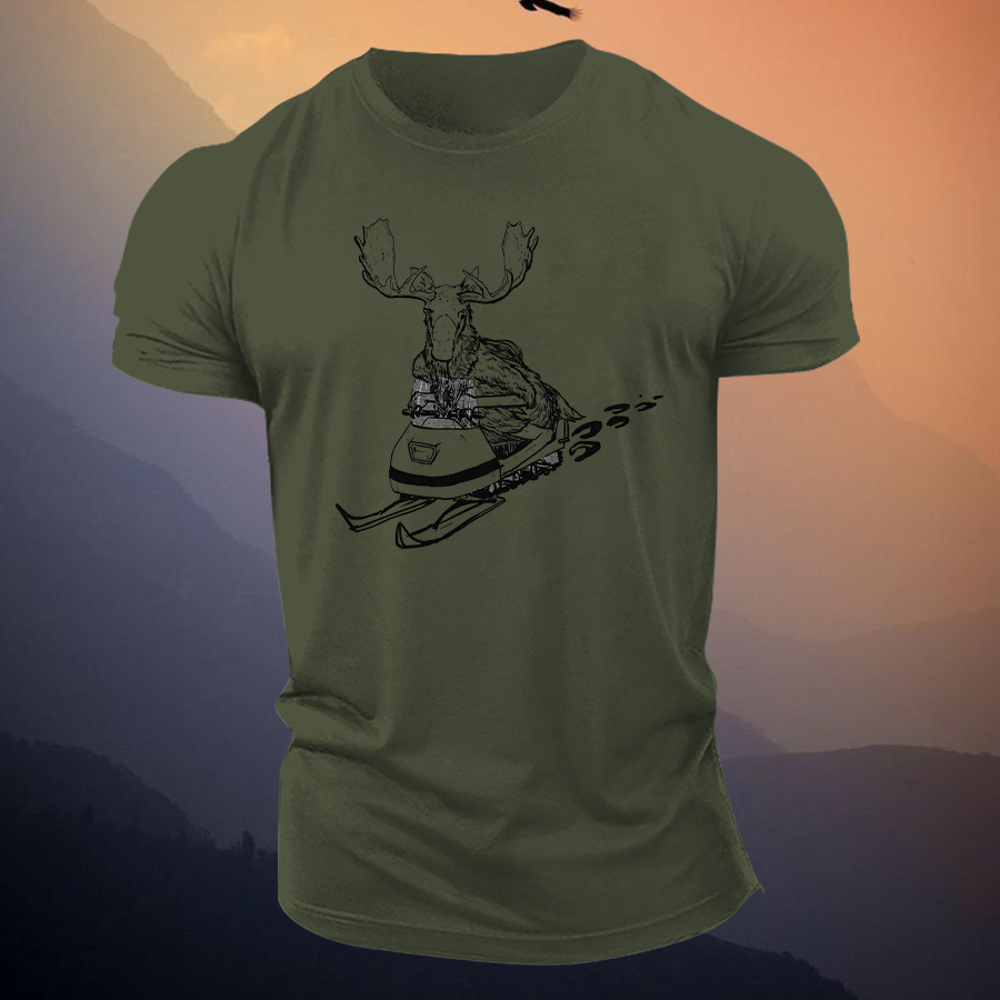 Moose Joyride Printed Men's T-shirt Image - 5