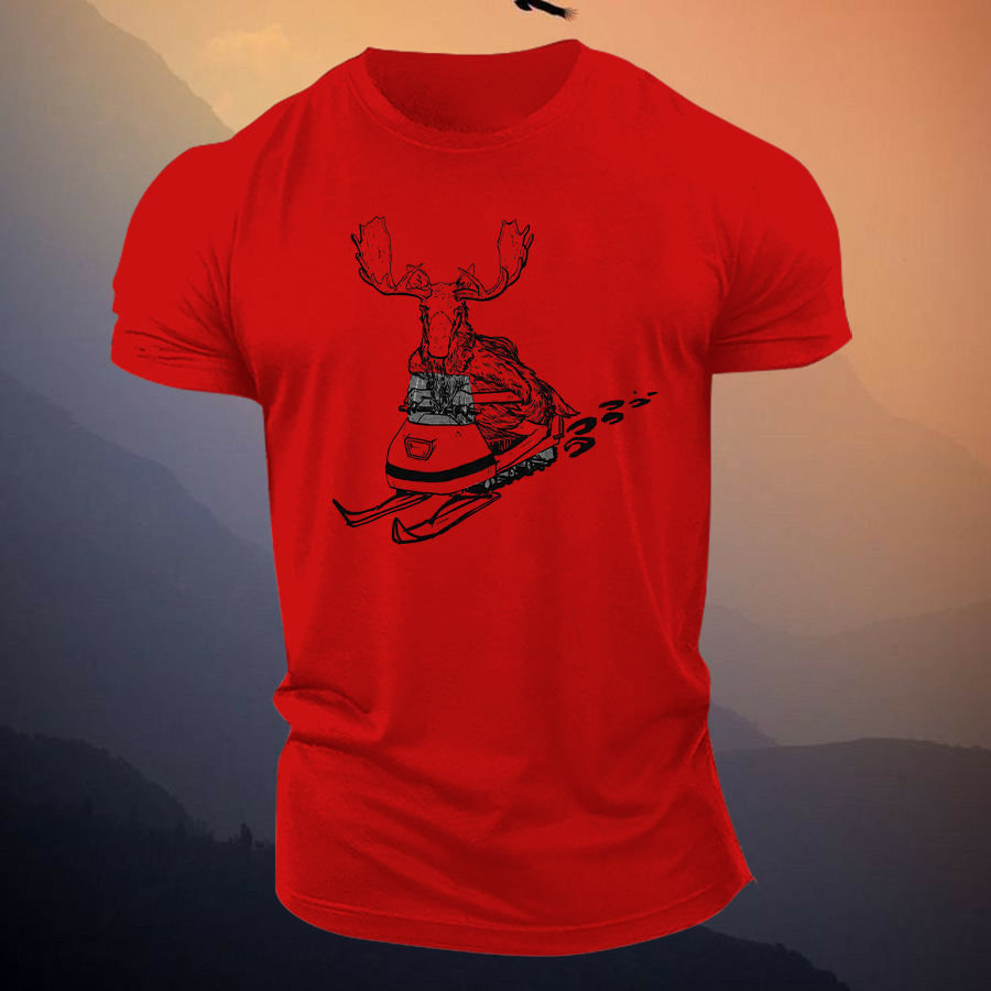 Moose Joyride Printed Men's T-shirt Image - 6