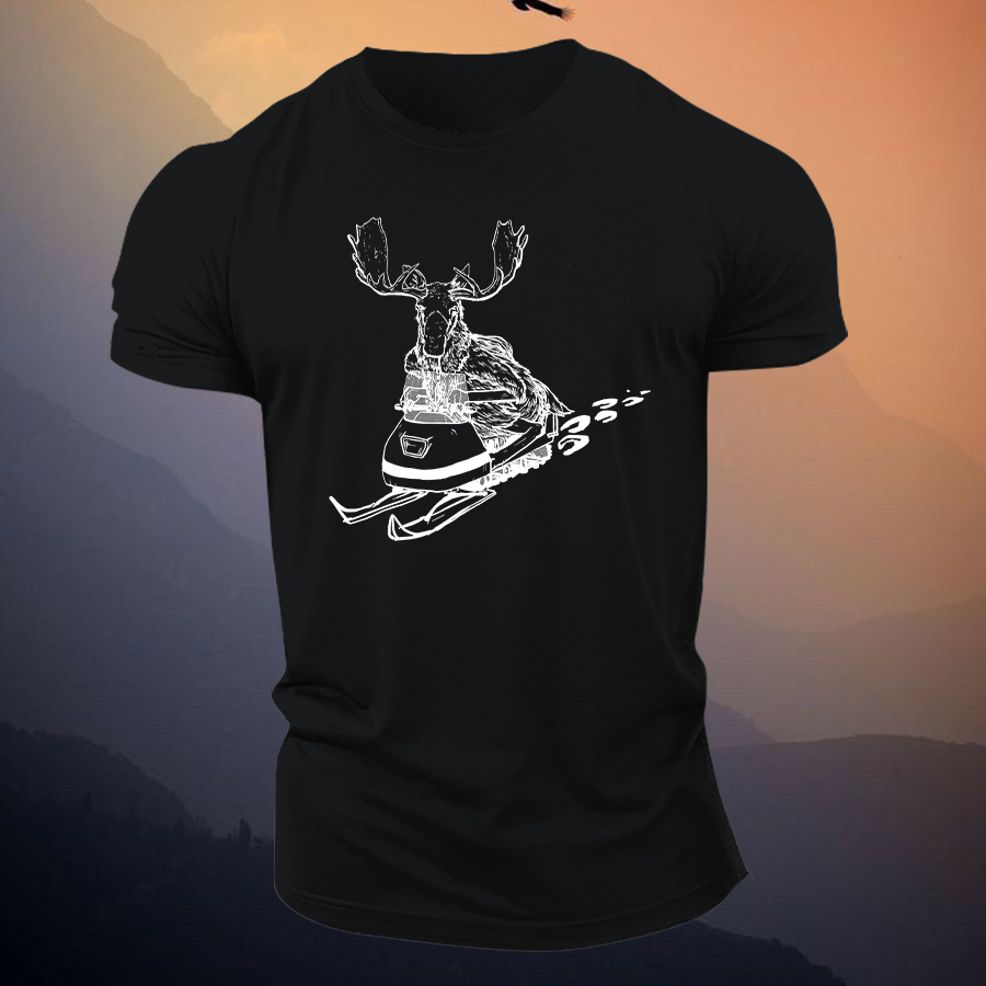 Moose Joyride Printed Men's T-shirt Image - 7