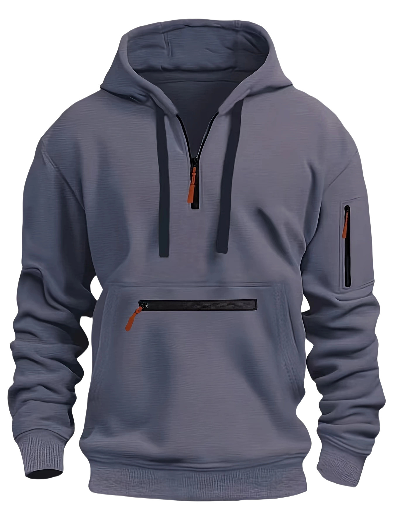 Casual Sport Multi-Pocket Zip Men's Hoodie