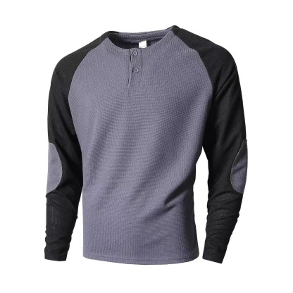 Casual Waffle Colour Block Men's Sweatshirt
