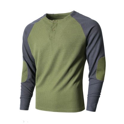 Casual Waffle Colour Block Men's Sweatshirt
