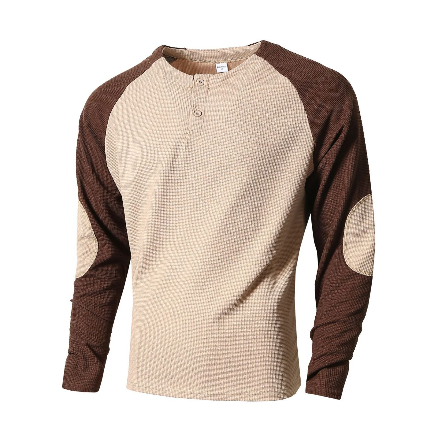 Casual Waffle Colour Block Men's Sweatshirt