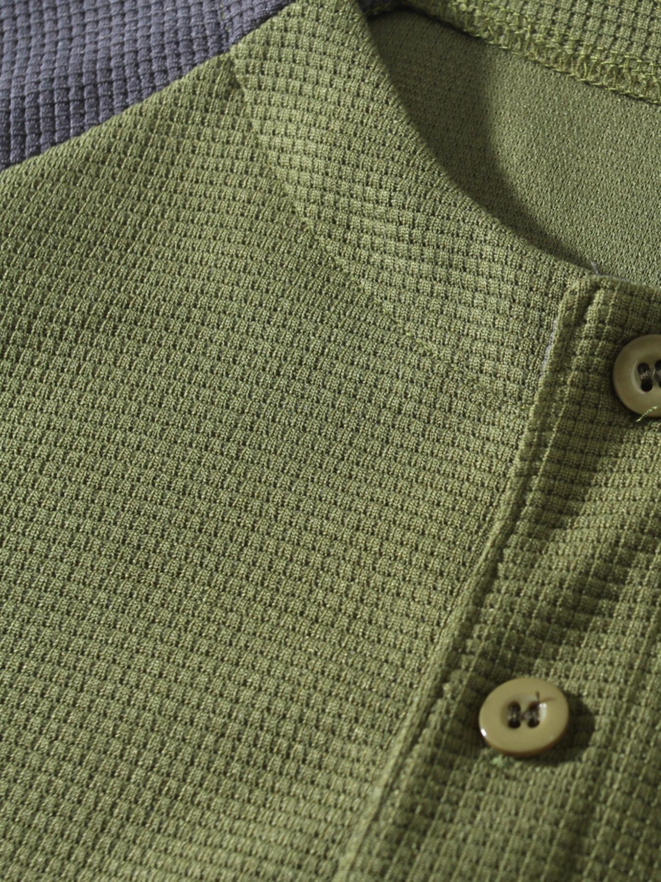 Casual Waffle Colour Block Men's Sweatshirt