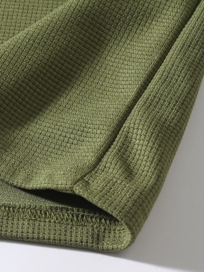 Casual Waffle Colour Block Men's Sweatshirt