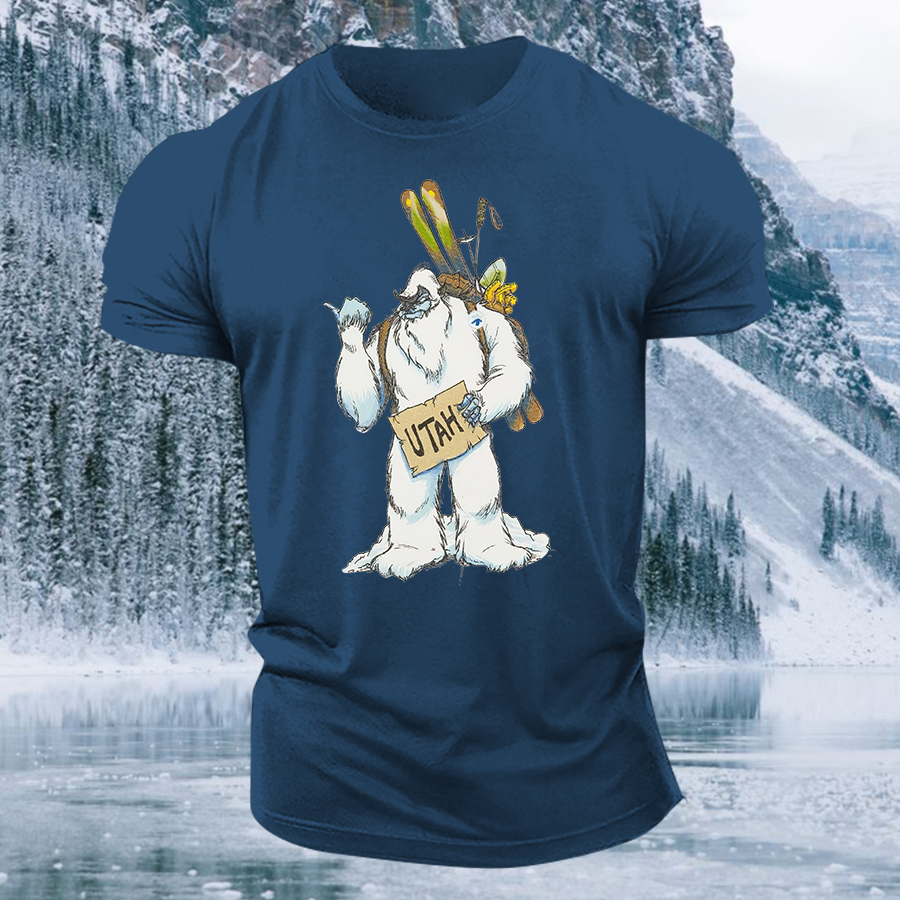 Utah Yeti Printed Men's T-shirt