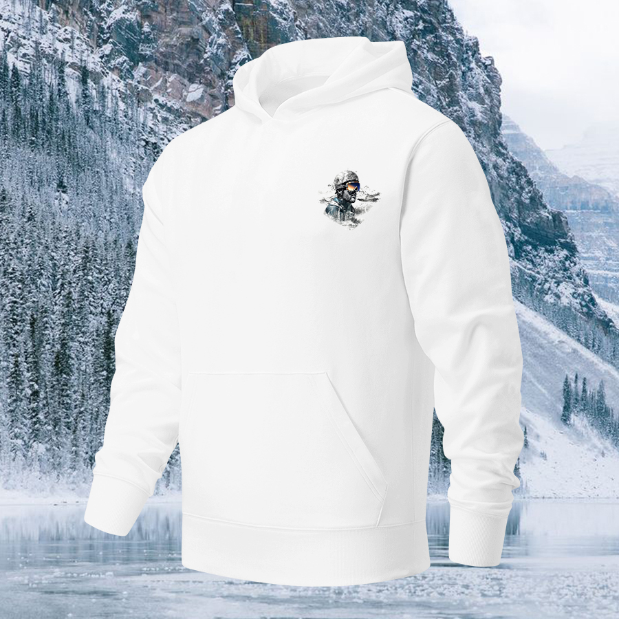 Cool Skier Printed Men's Hoodie