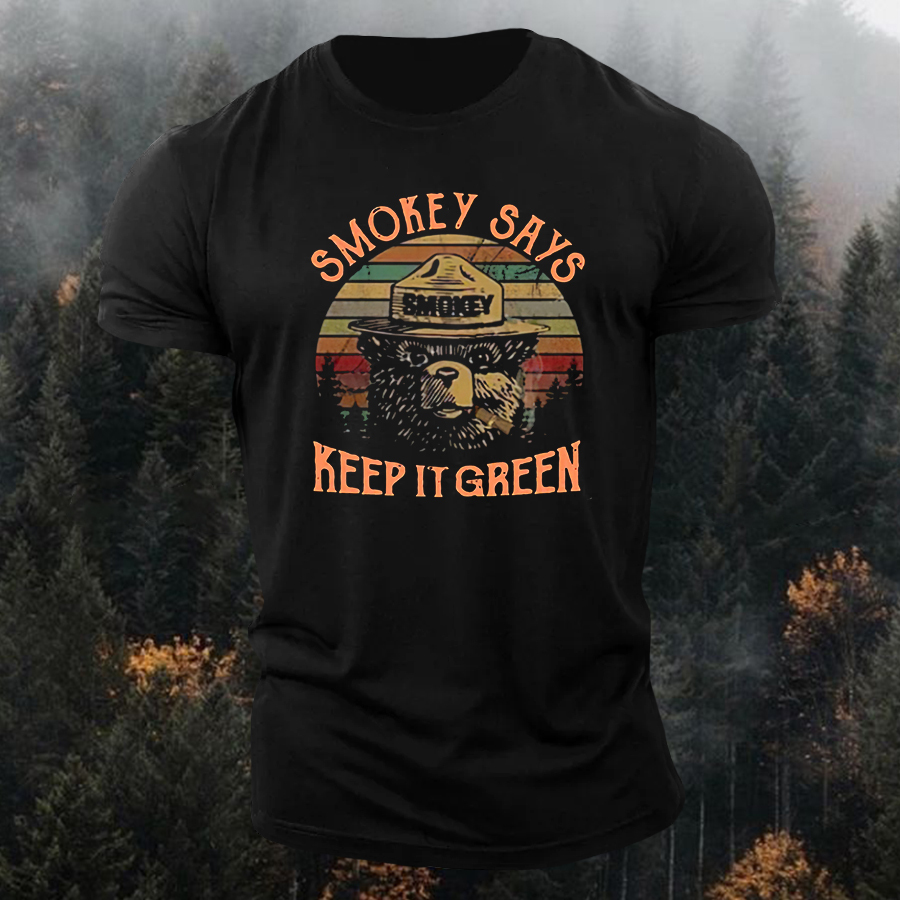 Smokey Says Keep It Green Printed Men's T-shirt
