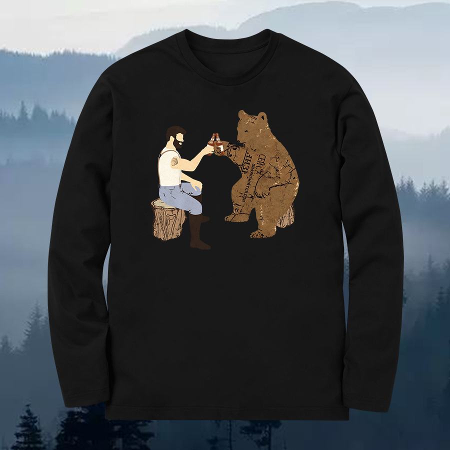 Best Beer Friend Printed Long Sleeves Men's T-shirt