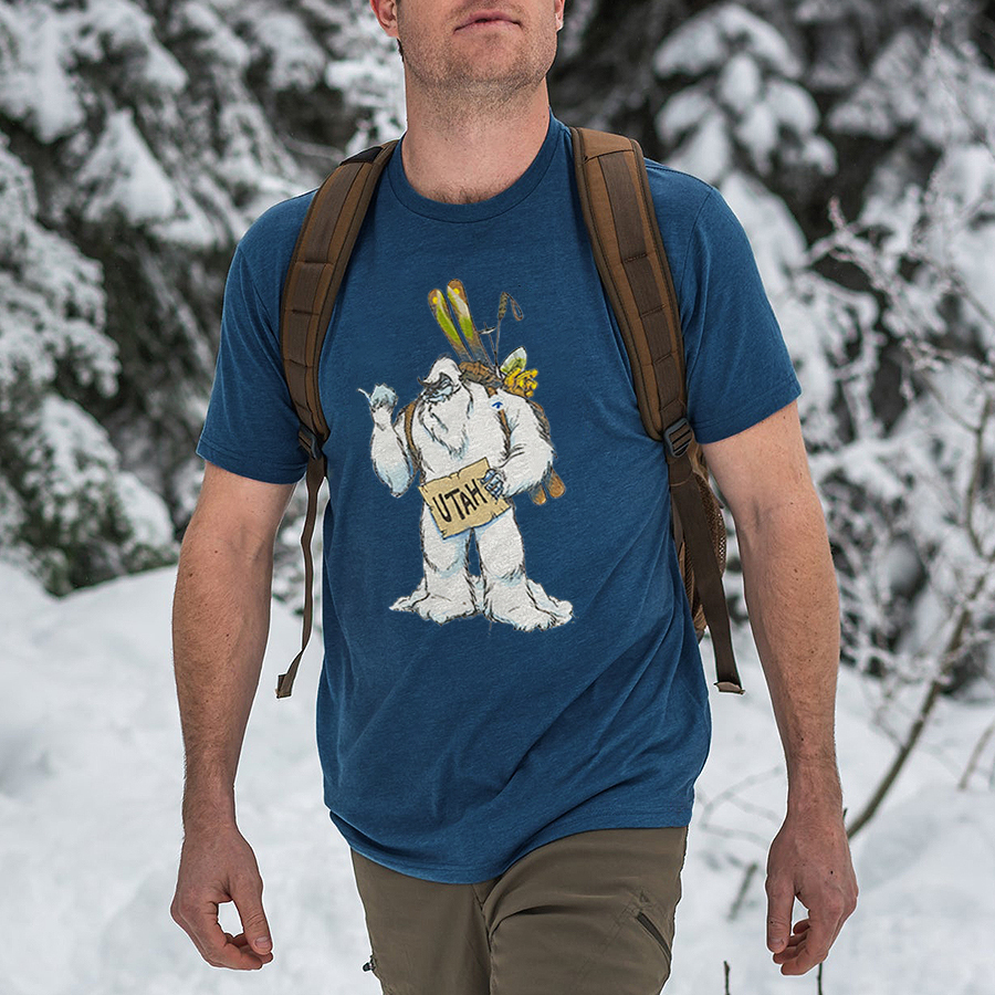 Utah Yeti Printed Men's T-shirt