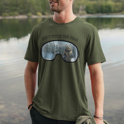 Don't Touch The Bear Printed Men's T-shirt