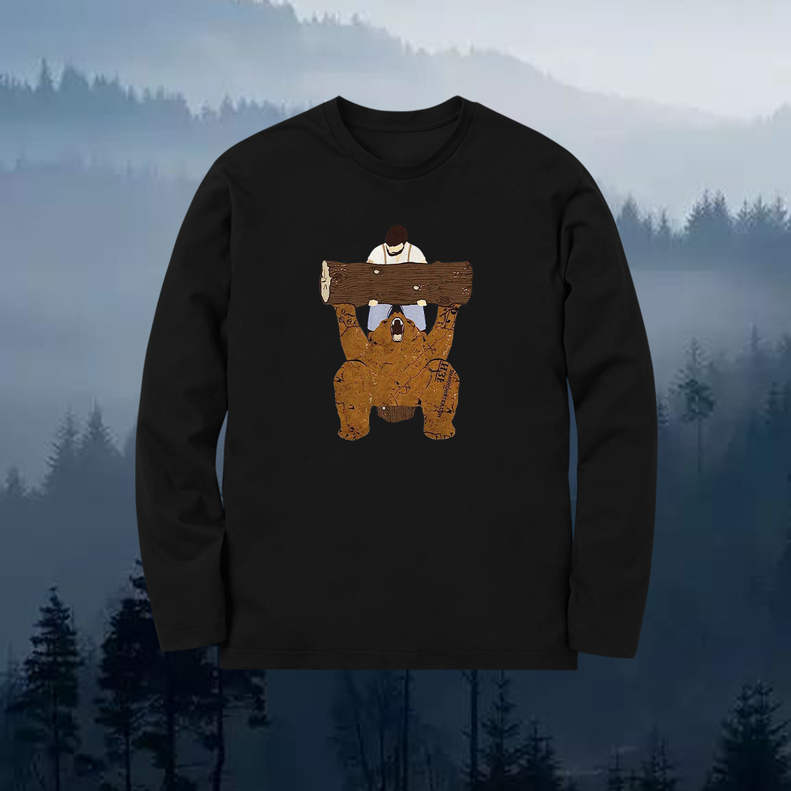 Bear Lifting Long Sleeves T-shirt