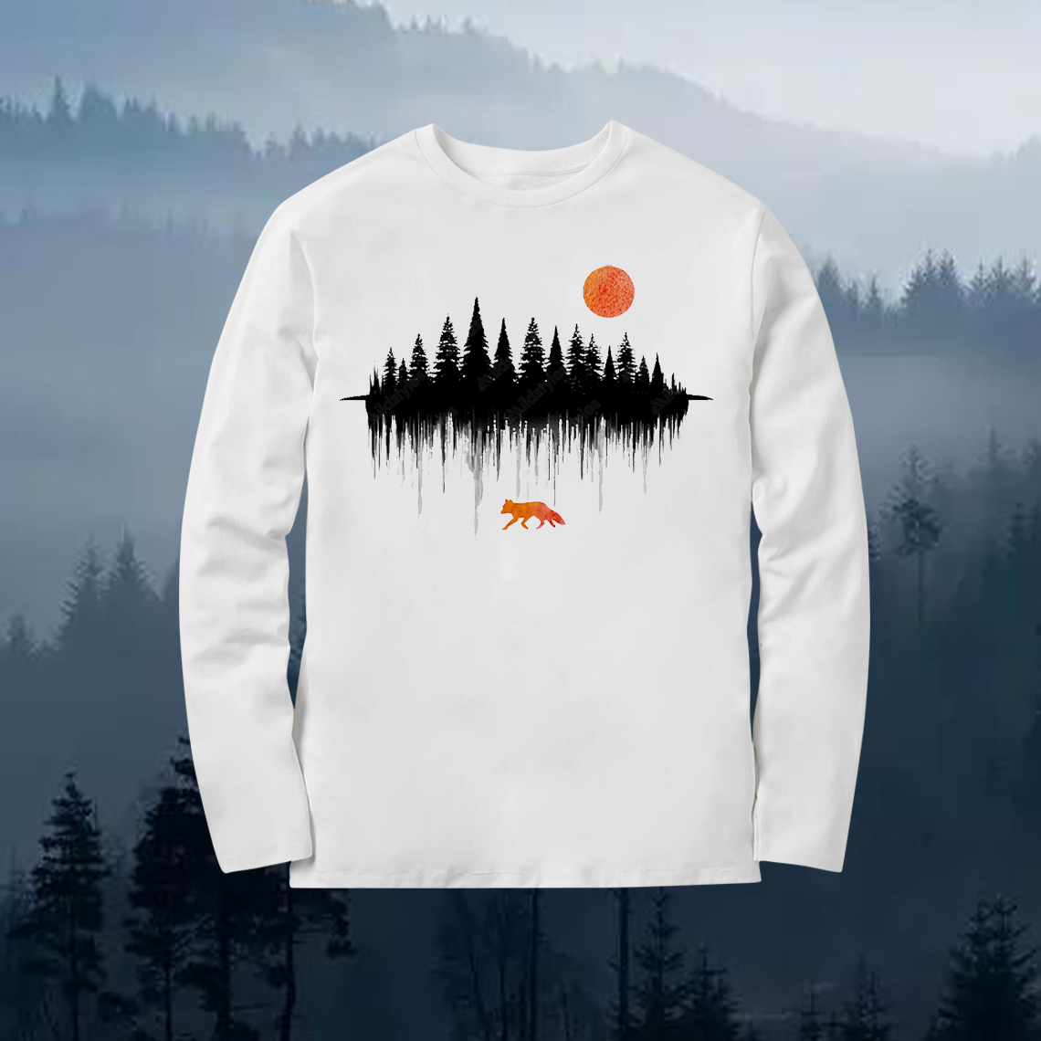 Wildlife Red Fox Long Sleeves T-shirt