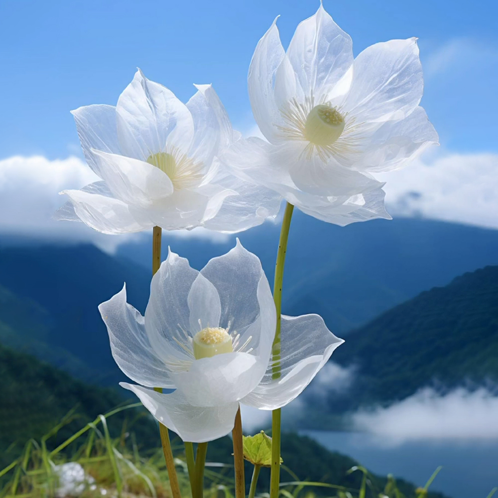 Alpine Cold White Transparent Lotus Rare Plant Seeds🌼 