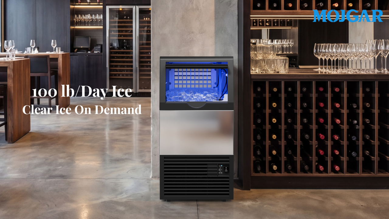 {"default":"Mojgar 100 lb/day undercounter commercial ice maker with clear ice for home bars and small businesses"}
