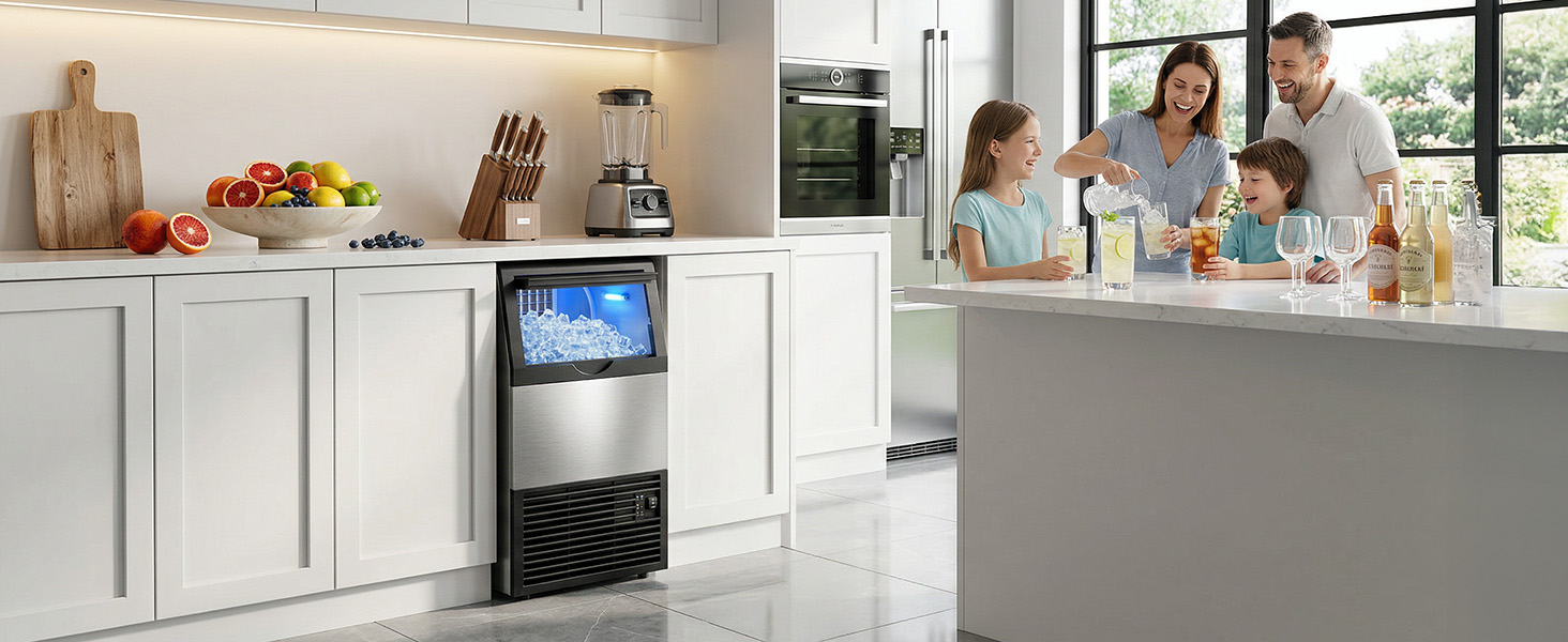 Mojgar 100 lb ice maker recommended for home bars and parties