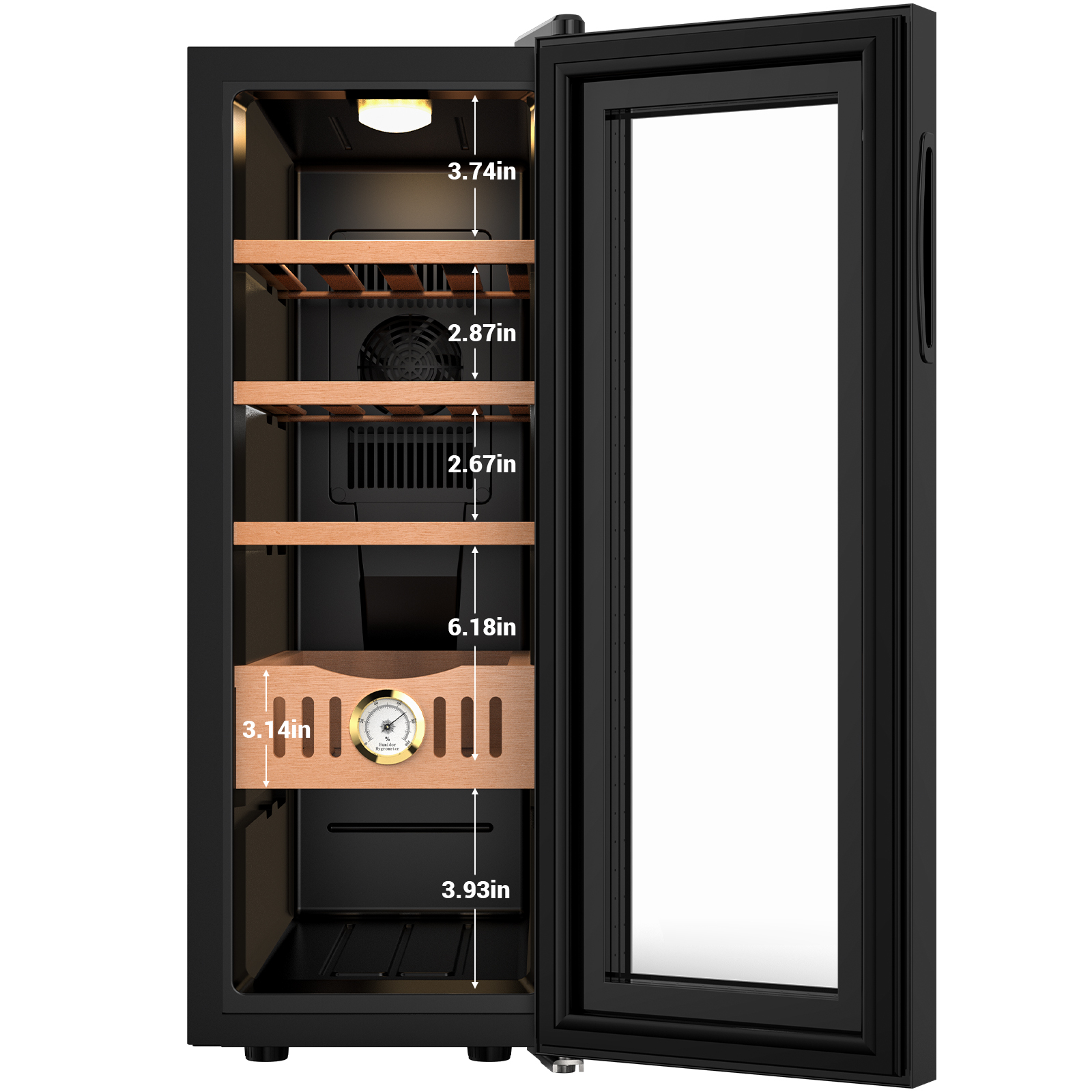 Mojgar 35L Electric Cigar Humidor - 250 Cigar Capacity with Cooling & Heating