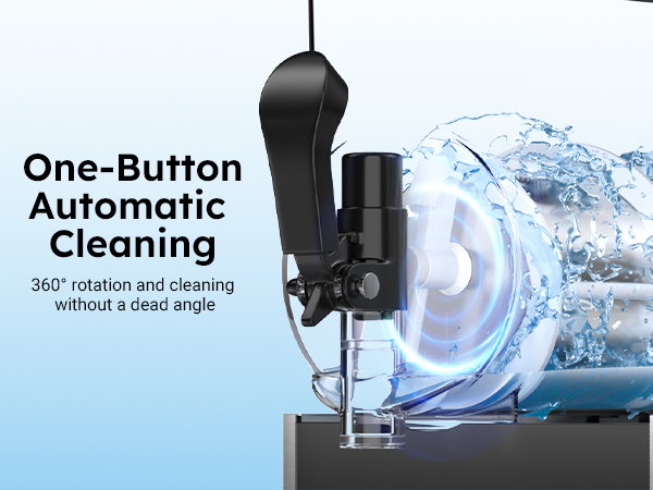 Mojgar Commercial Slushy Machine – One-Button Automatic Cleaning with 360° rotation for thorough cleaning without dead angles. Easy to maintain and ensures hygienic operation.
