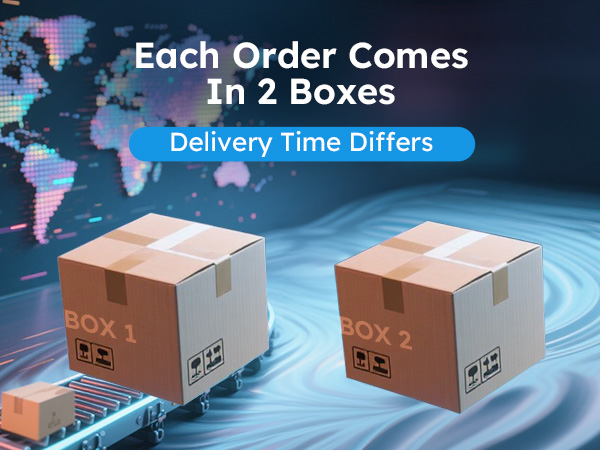 Mojgar Ice Maker shipped in two separate boxes, with delivery time varying. Efficient and secure packaging for safe transport and easy setup.