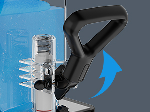 Mojgar Slushie Machine features a convenient drink dispensing handle for easy pouring. The ergonomic design ensures smooth and controlled dispensing of your frozen beverages.