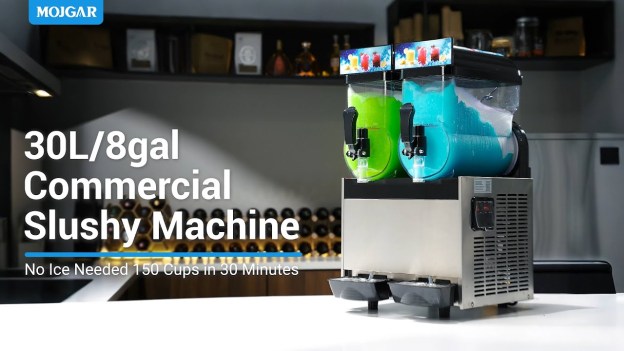 Mojgar 30L Commercial Slushie & Margarita Machine - Dual 15L Frozen Drink Maker for Bars, Cafes & Parties
