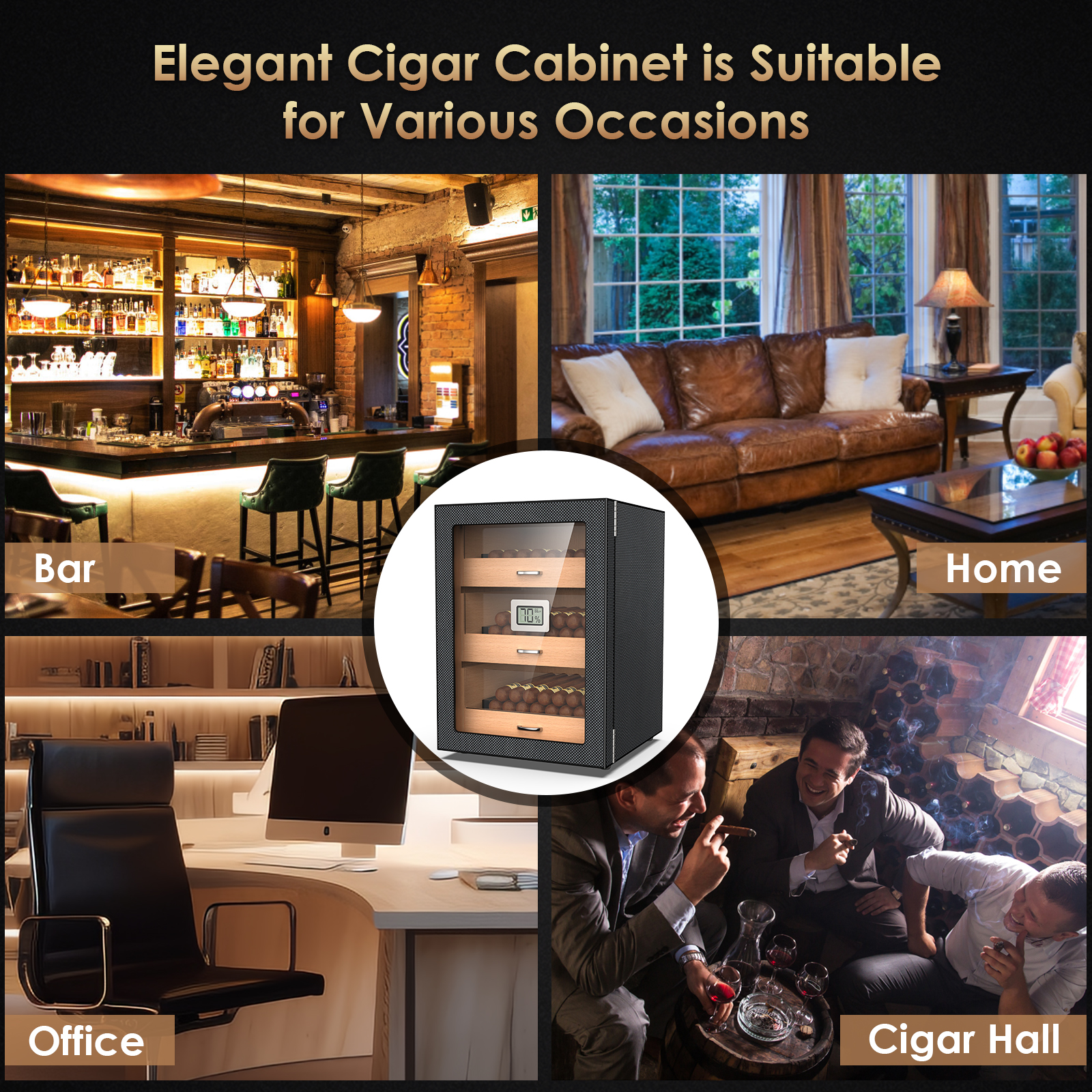 Cigar Humidor Cabinet 100-150 Counts