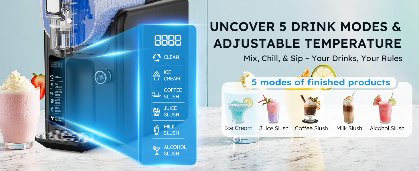 {"default":"Mojgar Slushy Machine featuring 5 drink modes and adjustable temperature, making ice cream, juice slush, coffee slush, milk slush, and alcohol slush with ease."}

