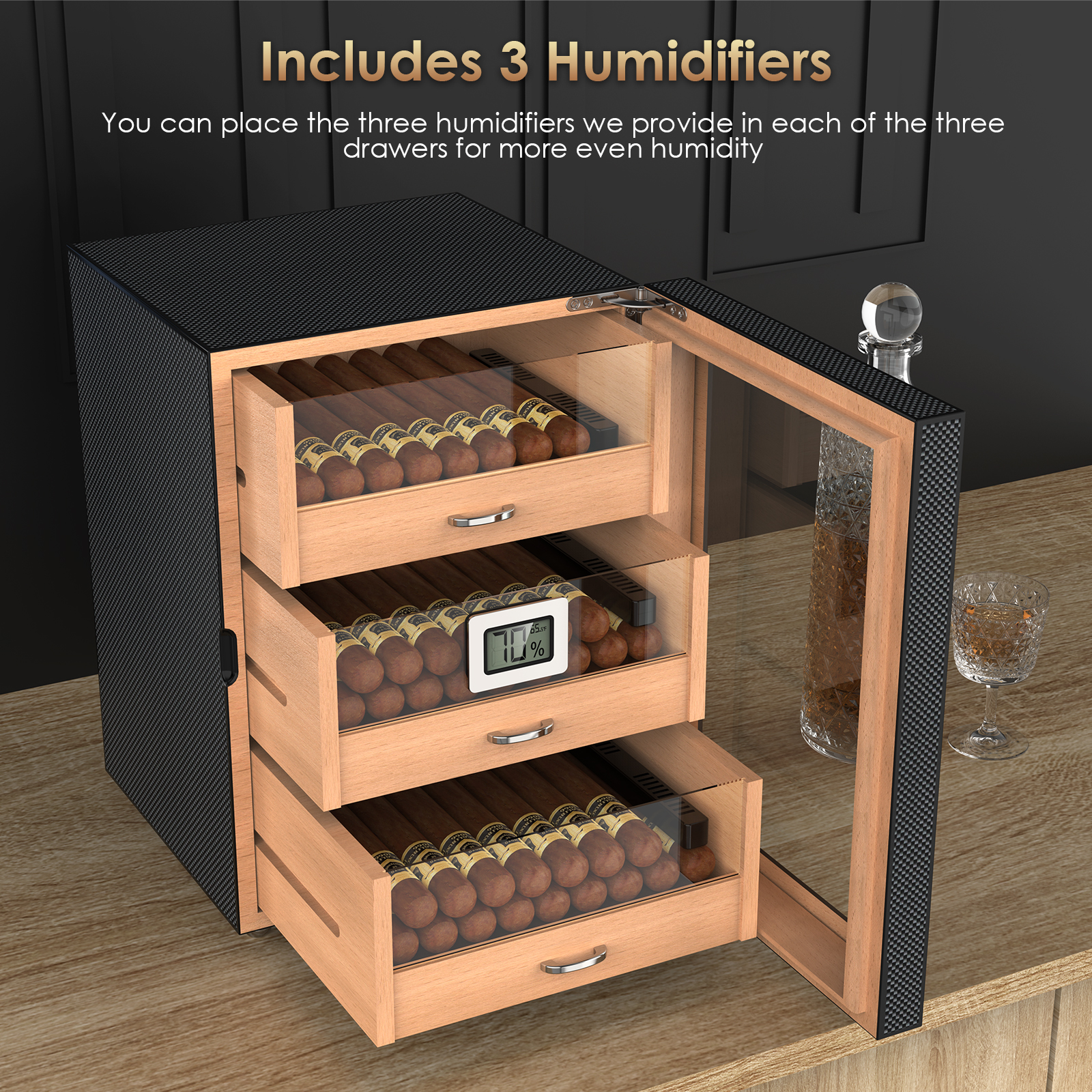 Cigar Humidor Cabinet 100-150 Counts