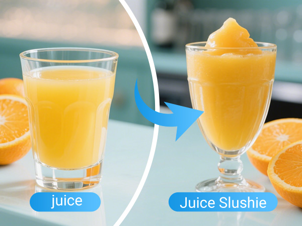 {"default":"Transform fresh juice into a refreshing juice slushie in minutes. A vibrant transformation from juice to slushie, perfect for hot days."}
