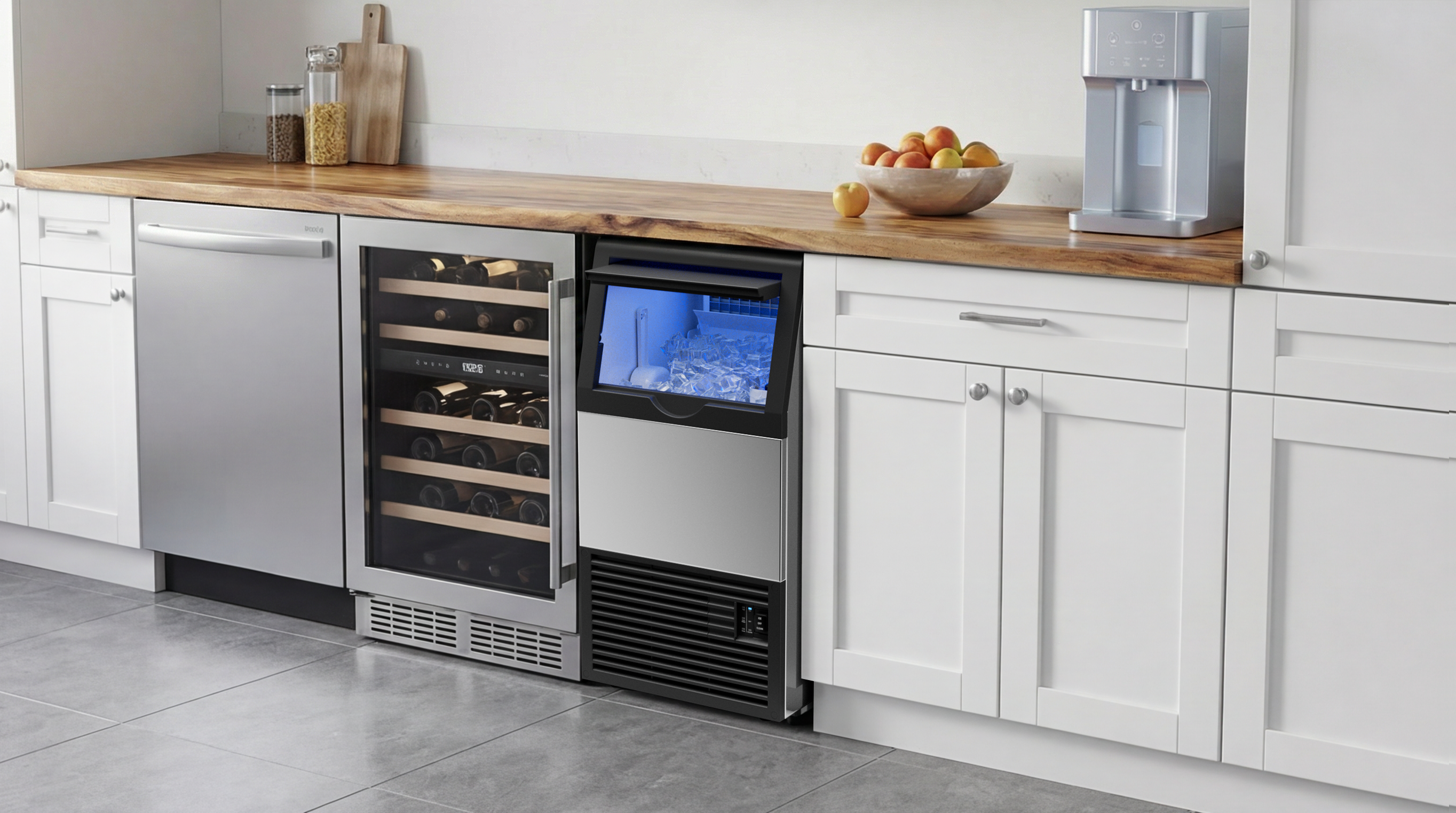 Mojgar 100 lb undercounter commercial ice maker for home bar