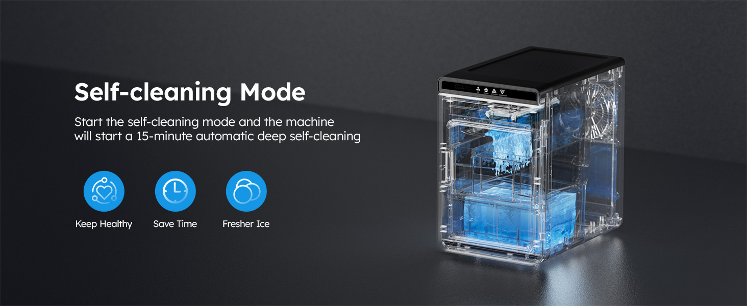 {"default":"Mojgar clear ice cube maker with 15-minute automatic self-cleaning mode for healthier, fresher ice, saving time and maintaining hygiene while producing crystal-clear, slow-melting ice."}

