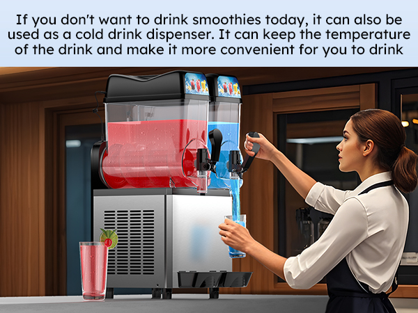 Mojgar slushy machine can produce over 3,200 cups of slush per day, making it an excellent investment for commercial use in bars, cafes, and restaurants. High-capacity and efficient performance.