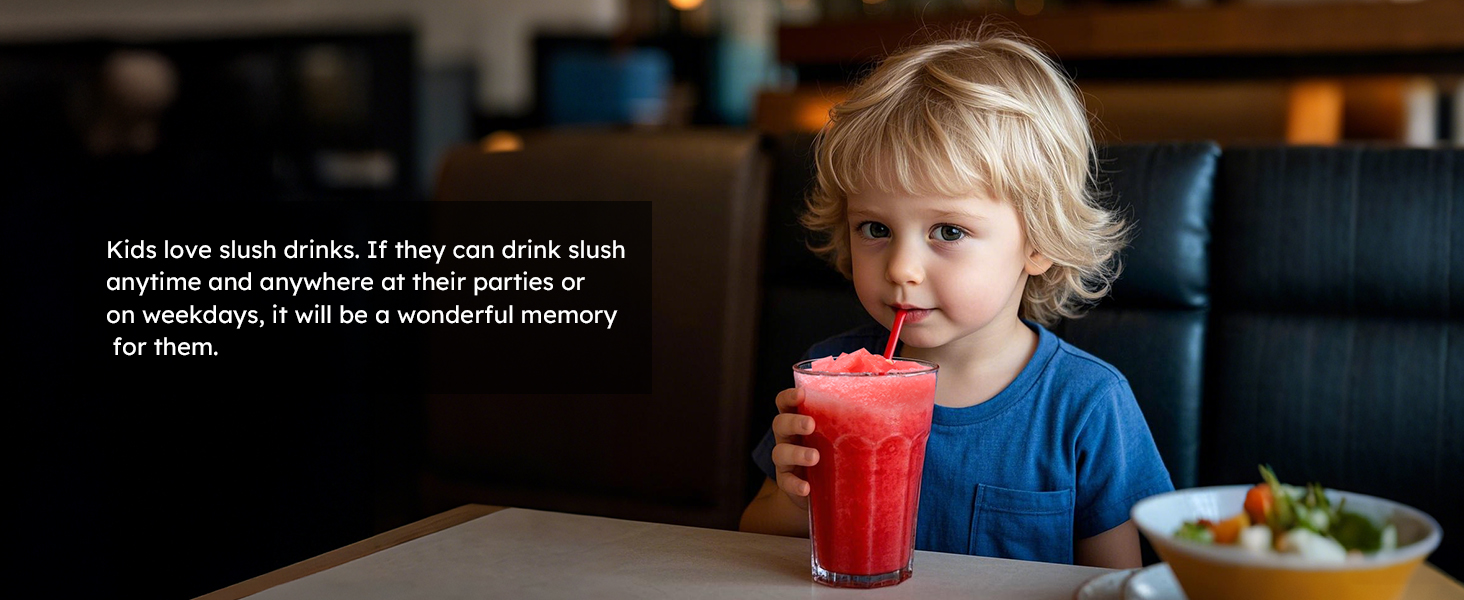 Kids love slushy drinks! Mojgar slushy machine provides a fun and refreshing experience for children at parties or during weekdays. Easy to use and perfect for making kid-friendly frozen beverages.  