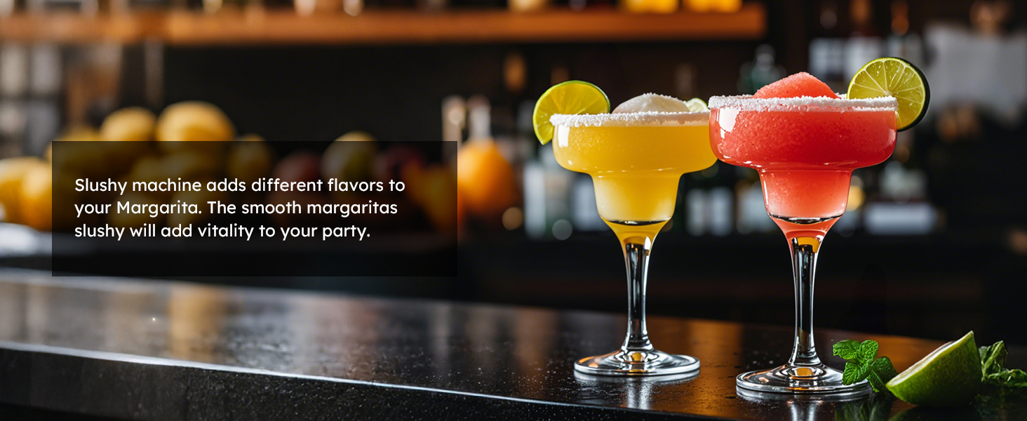 Mojgar slushy machine enhances margaritas with various flavors. Creates smooth frozen cocktails that bring excitement to any party or bar. Perfect for making refreshing beverages with a professional texture.