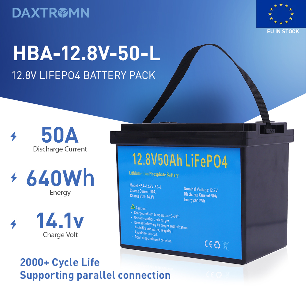 DAXTROMN 12.8V LIFEPO4 BATTERRY 50AH BUILT-IN BMS LITHIUM LON BATTERIES 
