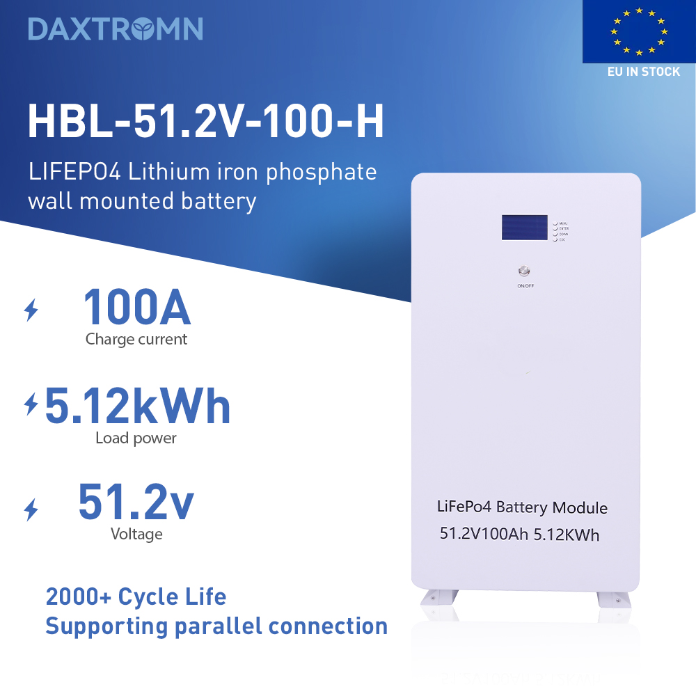 DAXTROMN 51.2V LIFEPO4 BATTERRY 100AH BUILT-IN BMS LITHIUM LON BATTERIES 