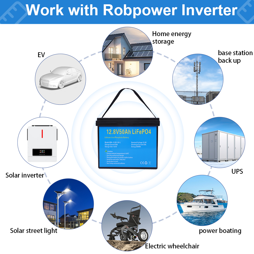 DAXTROMN 12.8V LIFEPO4 BATTERRY 50AH BUILT-IN BMS LITHIUM LON BATTERIES 