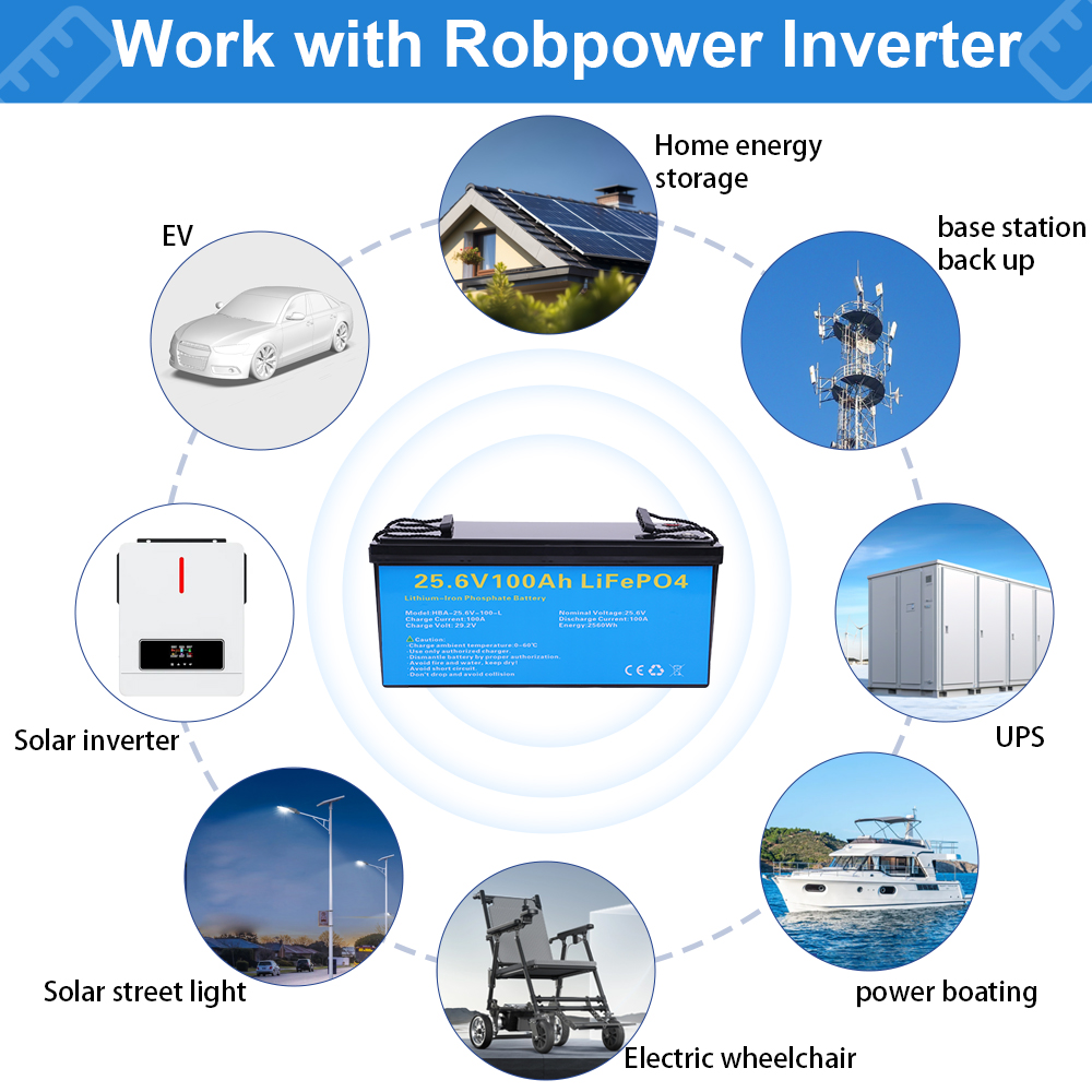DAXTROMN 25.6V(24V) 100AH  2560kWh Lifepo4 Batterry  Lithium Battery EU Tax Free