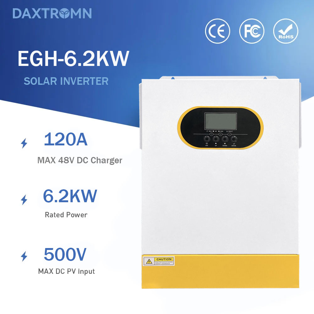 DAXTROMN 6200W Hybrid Solar Wechselrichter, 48V DC 120A MPPT Solar  Ladegerät, 450V DC PV Eingang Reiner 