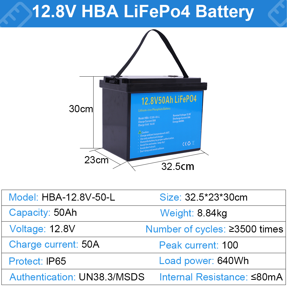 DAXTROMN 12.8V LIFEPO4 BATTERRY 50AH BUILT-IN BMS LITHIUM LON BATTERIES 