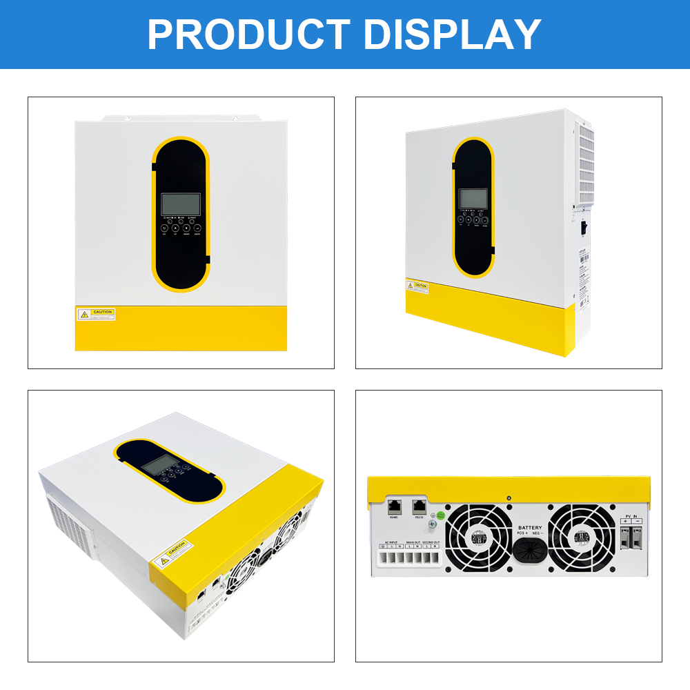 DAXTROMN 120A Dual Output 24V 4.2KW Hybrid Solar Inverter Solar Max. Input Current 27A On-Grid/Off-Grid Charger 