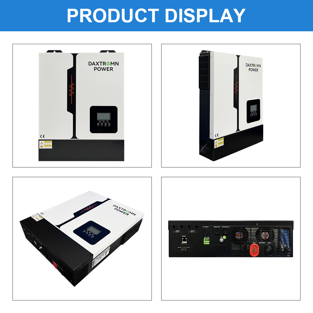 DAXTROMN 11KW 48V Hybrid Solar Inverter On Grid+Off Grid Inverter  Pure Sine Wave Inverter 230VAC  With 160A 2MPPT Built-in Wi-Fi Work Without Battery