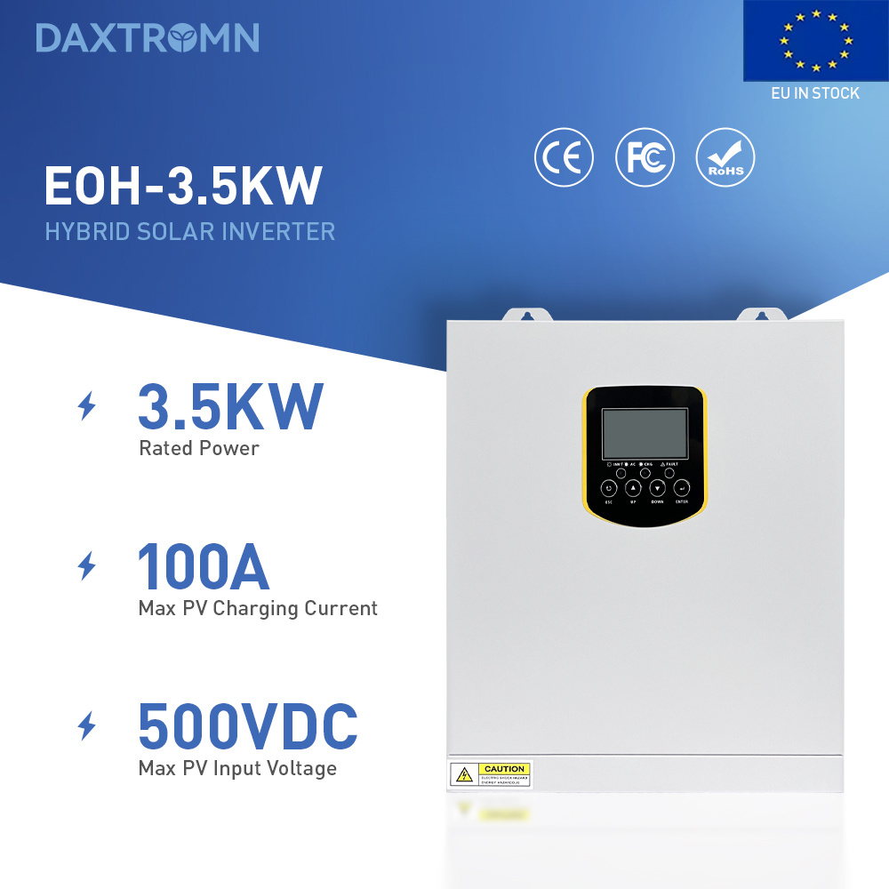 Daxtromn power 3500W 3.5KW Solar Inverter Built-in80A MPPT solar charger 24V 230VAC 50/60Hz off-grid system Solar Inverter PV input 500VDC