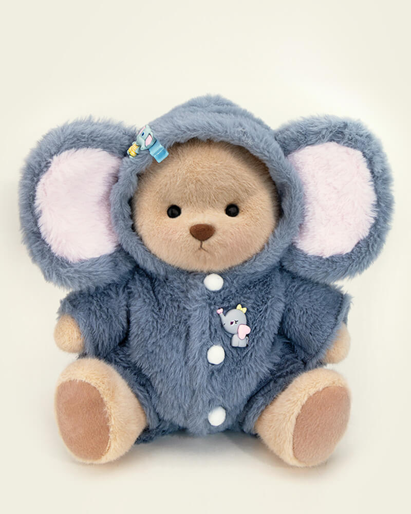 Getahug Fluffy Little Elephant | Handmade Jointed Teddy Bear Gifts